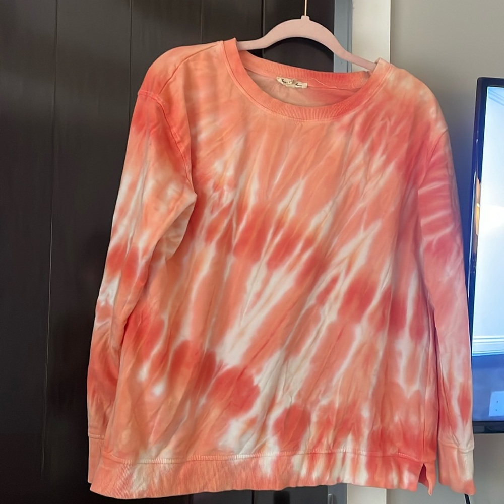 Orange tie dye sweatshirt in size medium
